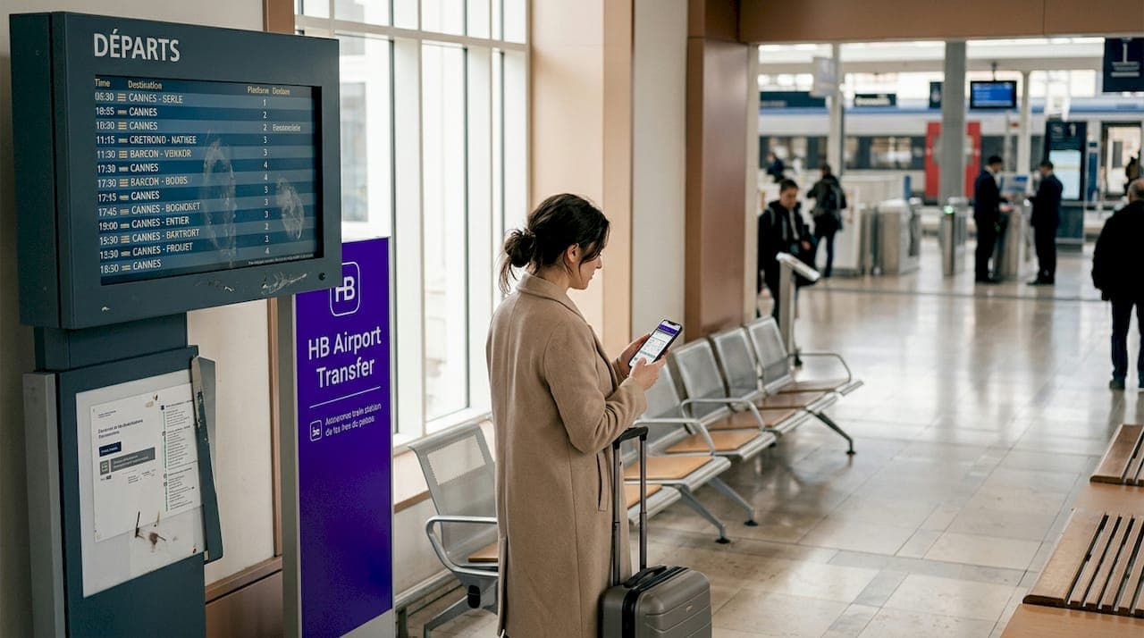 Processus transfert gare Cannes : guide complet 2026