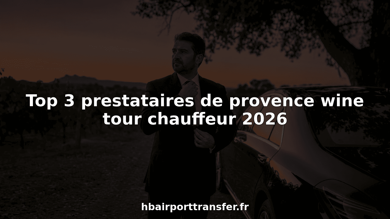 Top 3 prestataires de provence wine tour chauffeur 2026