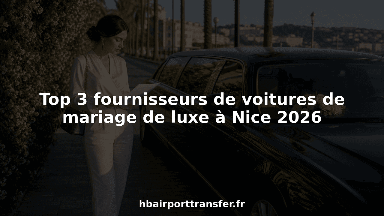 Top 3 fournisseurs de voitures de mariage de luxe à Nice 2026