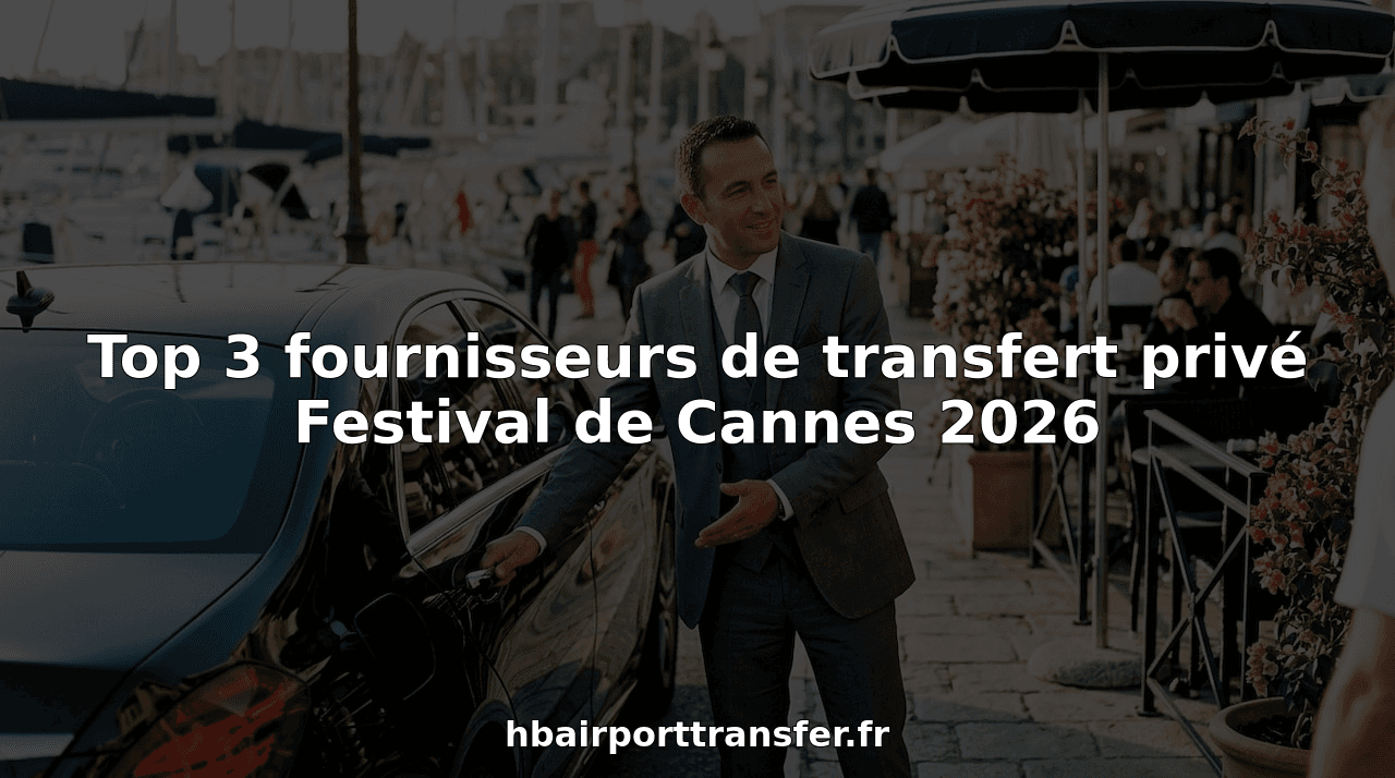 Top 3 fournisseurs de transfert privé Festival de Cannes 2026